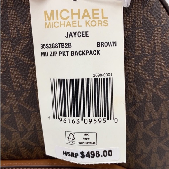 MICHAEL KORS JAYCEE MEDIUM
BACKPACK BROWN SIGNATURE
COLOR - Picture 4 of 10